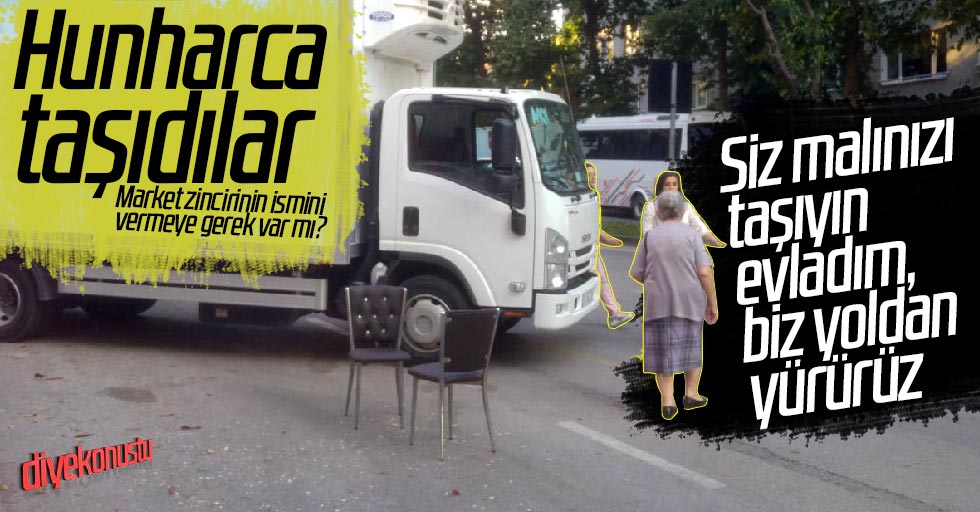 İlkadım’da market zincirinden kaldırım işgali