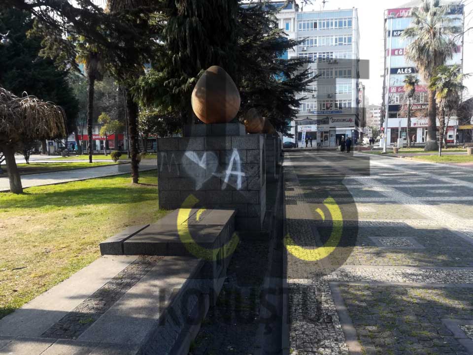 Cumhuriyet’in gözbebeğine sprey boya
