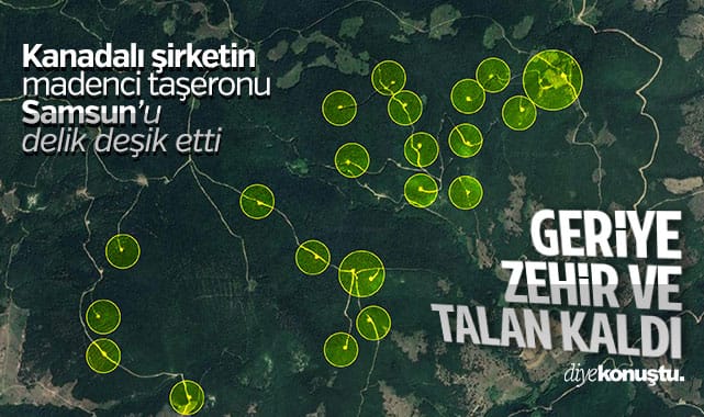 İşte Samsun Şahin Dağları’ndaki katliamın uydu görüntüsü