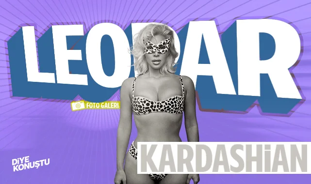 Leopar desenli bikini giydi… Hayranlarından Kim Kardashian’a Marilyn Monroe benzetmesi…