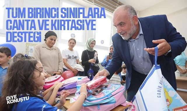 Başkan İbrahim Sandıkçı’dan birinci sınıflara çanta ve kırtasiye desteği