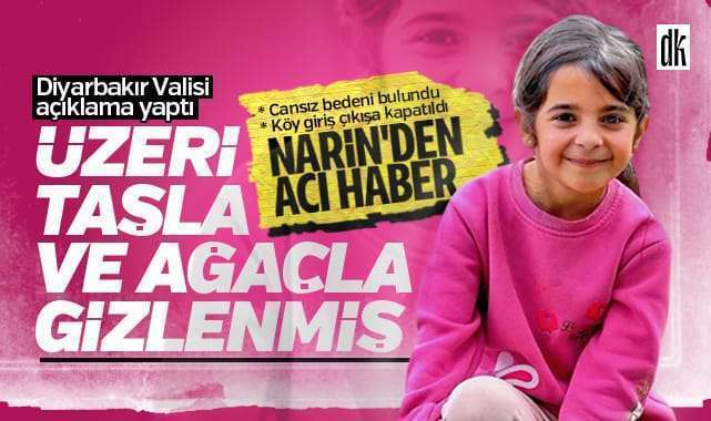 Validen kan donduran açıklama: Narin’in üzeri taş ve ağaçla gizlenmiş