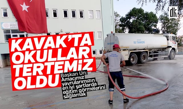 Kavak Belediyesi’nden okullarda temizlik seferberliği