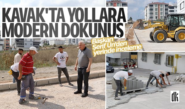 Kavak’ta yollara modern dokunuş… Başkan Şerif Ün’den yerinde incelemeler…
