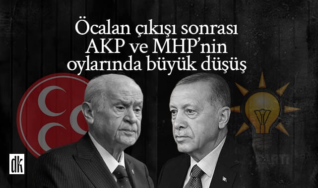 Bahçeli’nin ‘Öcalan’ çıkışı sonrası AKP ve MHP oylarında düşüş
