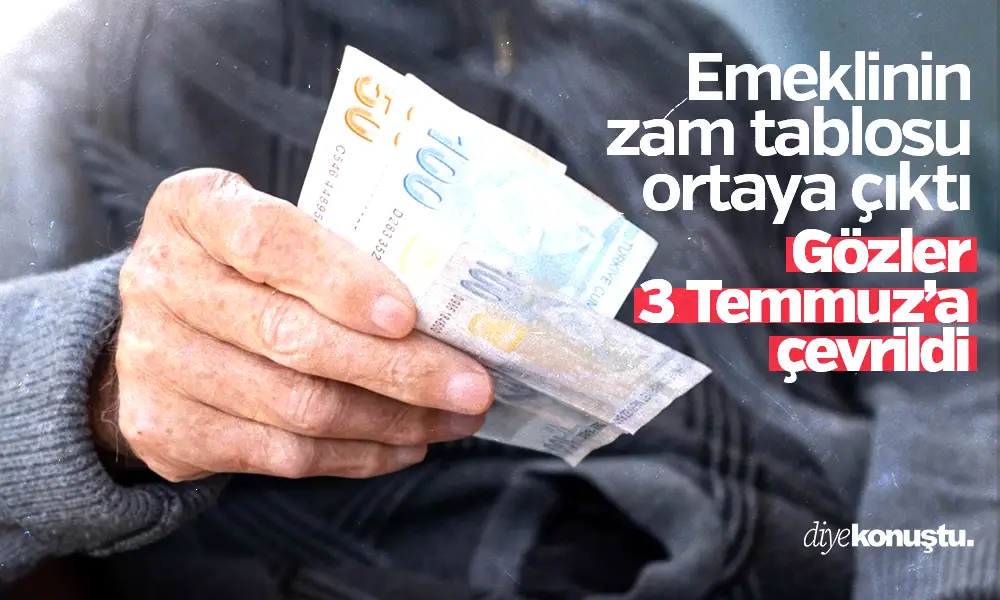Emeklinin zam tablosu ortaya çıktı! Gözler 3 Temmuz’da