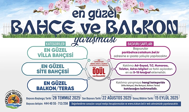 Atakum Belediyesi’nden ‘En Güzel Balkon ve Bahçe Yarışması’