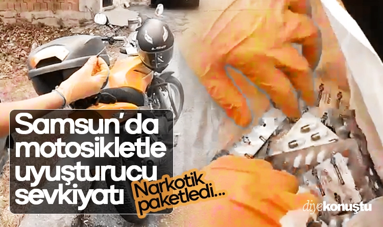 Samsun’da motosikletle uyuşturucu sevkiyatı: Narkotik geçit vermedi