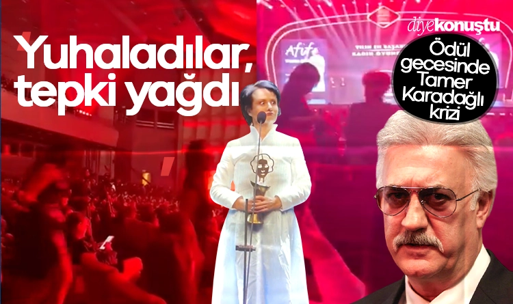 Ödül gecesinde Tamer Karadağlı krizi: Sükun Işıtan’a tepki yağdı, yuhaladılar