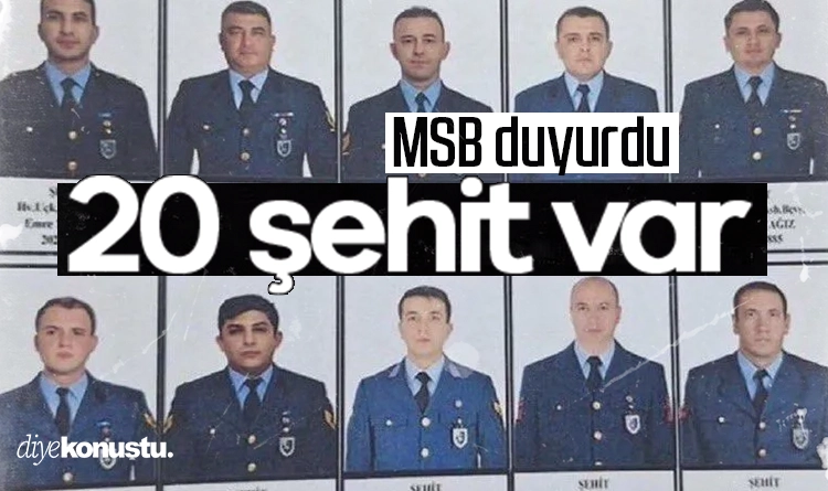 Kahramanlarımızı kaybettik: C130 kazasında 20 asker şehit
