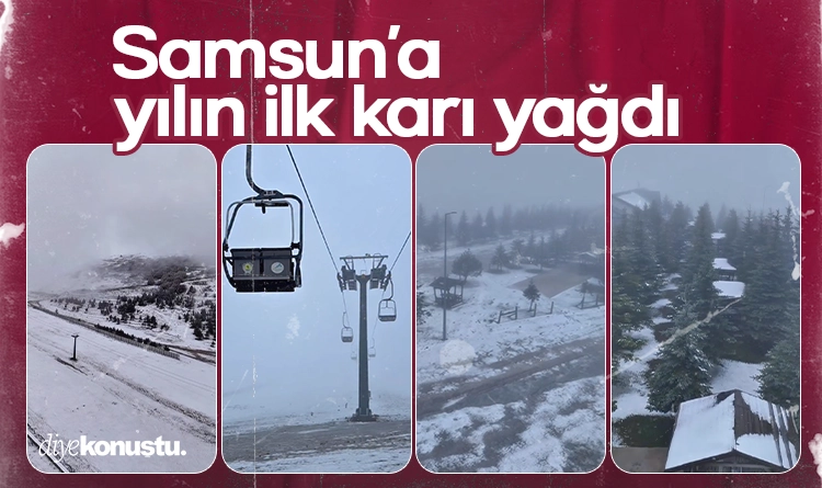 Samsun’a yılın ilk karı yağdı: İşte kartpostallık görüntüler