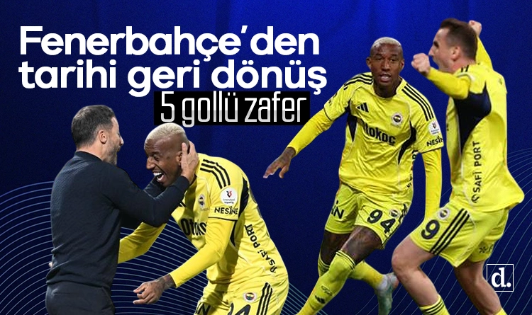 Fenerbahçe’den Rize’de tarihi dönüş: 5 gollü zafer