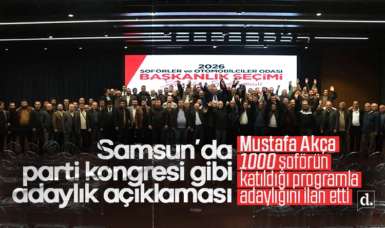 Samsun’da parti kongresi gibi adaylık açıklaması: Mustafa Akça’dan gövde gösterisi