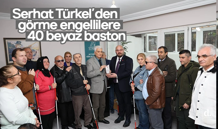 Serhat Türkel’den görme engellilere 40 beyaz baston