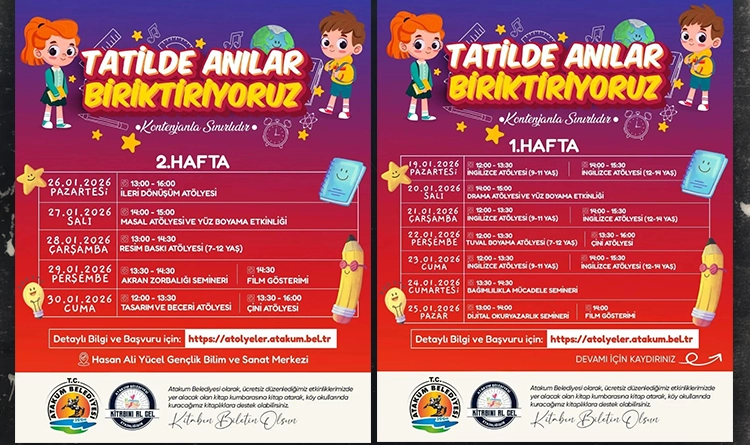Atakum Belediyesi’nden dolu dolu tatil programı