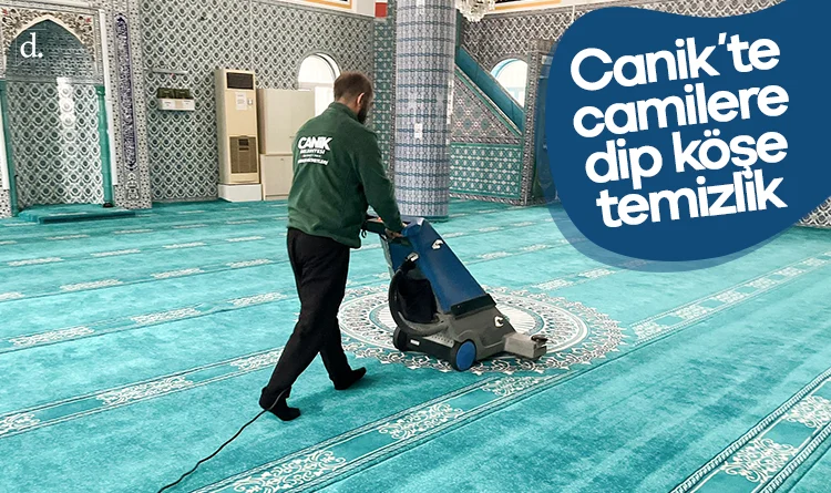 Canik’te dip köşe temizlik: Camiler pırıl pırıl oldu