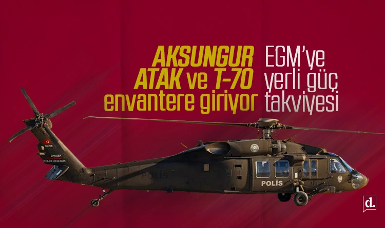 EGM’ye yerli güç takviyesi: AKSUNGUR, ATAK ve T-70 envantere giriyor