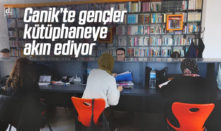Canik’te gençler kütüphaneye akın ediyor