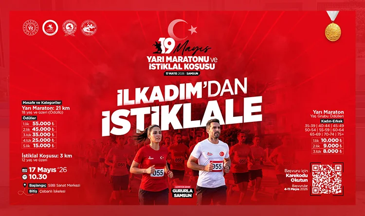 Sporun kalbi Samsun’da atacak: 19 Mayıs Yarı Maratonu ve İstiklal Koşusu düzenleniyor